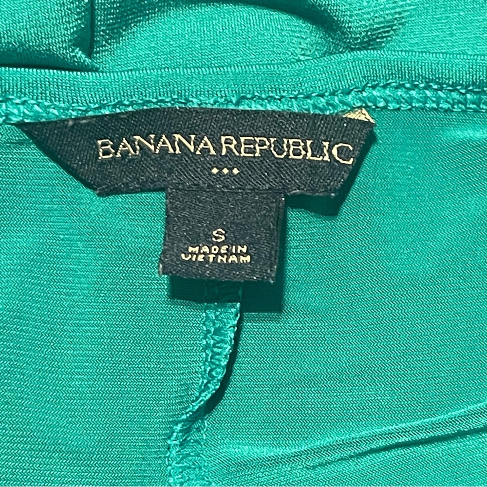 Banana Republic Green Sleeveless dress with belt tie Size S Preowned - Picture 3 of 8